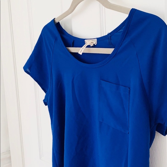 Pacsun Kirra Sheer Royal Blue T-Shirt - Picture 3 of 8